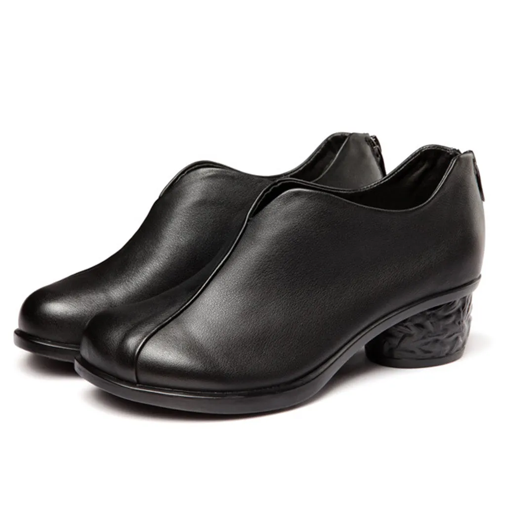 Autumn Handmade Retro Chunky Heels | Gift Shoes