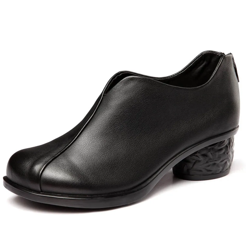 Autumn Handmade Retro Chunky Heels | Gift Shoes